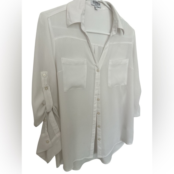 Express Portofino Elegant White Blouse - Picture 3 of 4